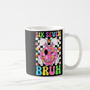Groovy six seven bruh easter day 6 7 meme bunny coffee mug