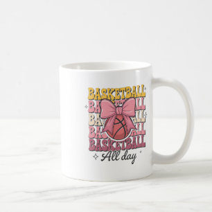 Groovy Sketll Coquette Bow Women Sketll All Day Coffee Mug