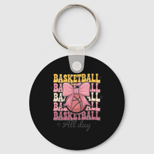 Groovy Sketll Coquette Bow Women Sketll All Day Key Ring