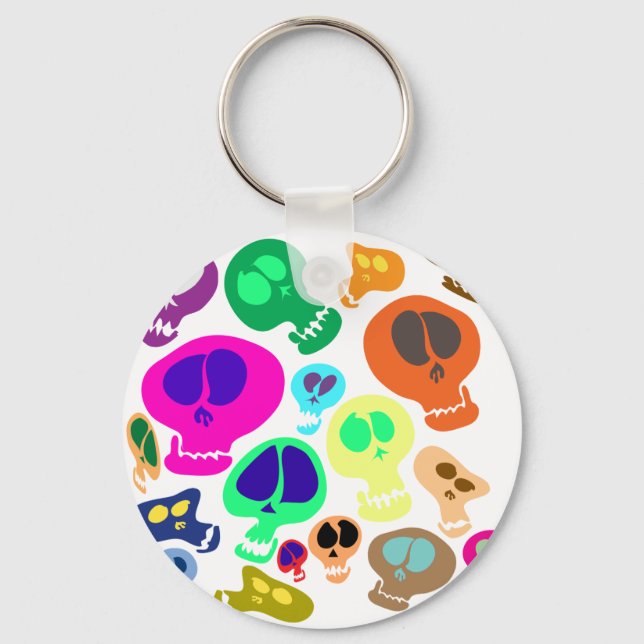 Groovy Skulls Key Ring (Front)