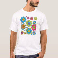 Groovy Smiley Face Flowers | 70s Retro Vibe Design