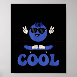 Groovy So Berry Cool Fruit Lover Blueberry Season  Poster