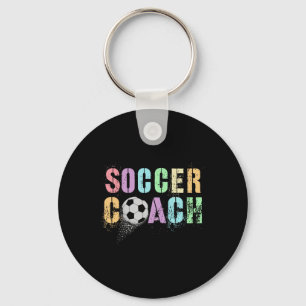 Groovy Soccer Coach Play Mama Coaching Cleats Girl Key Ring