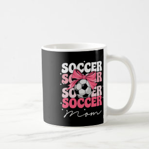 Groovy Soccer Mom Mother Coquette Bow Soccer _2 Coffee Mug