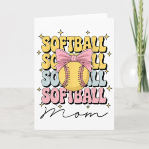 Groovy Softll Mom Mother Coquette Bow Softll _1 Card