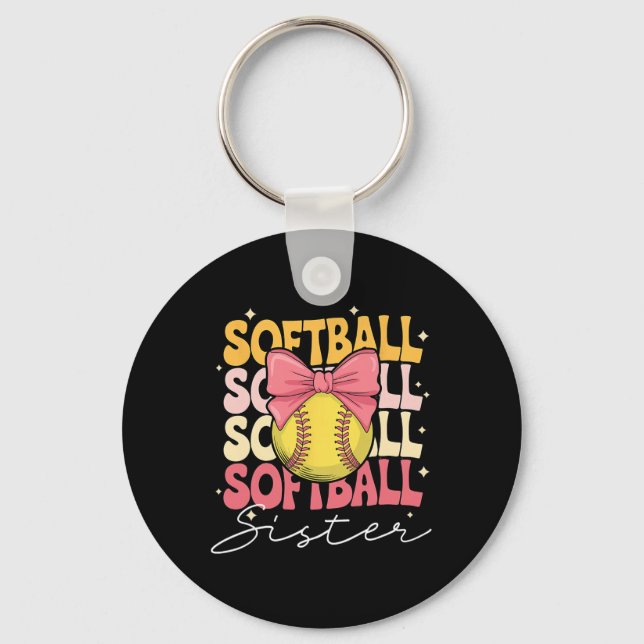 Groovy Softll Sister Coquette Bow Softll  Key Ring (Front)