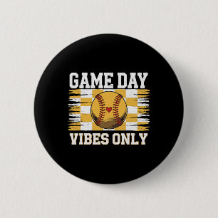 Groovy Softll Women Girls Softll Game Day Vibes 6 Cm Round Badge