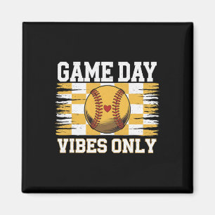 Groovy Softll Women Girls Softll Game Day Vibes  Magnet