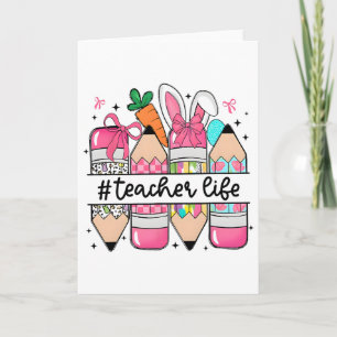 Groovy Sped Teacher Easter Bunny Sped Teaching Eas Card