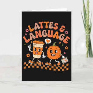 Groovy Speech Therapy Autumn Pumpkin Lattes And La Card
