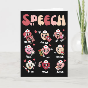 Groovy Speech Therapy Valentine's Day Heart Slp Va Card