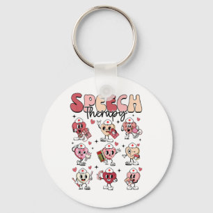 Groovy Speech Therapy Valentines Day Heart Slp Val Key Ring