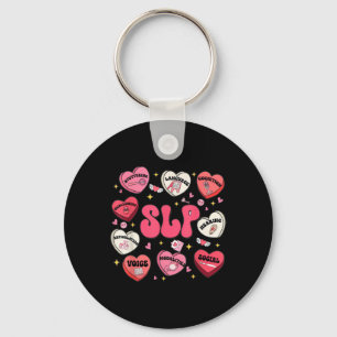 Groovy Speech Therapy Valentines Day Heart Slp Val Key Ring