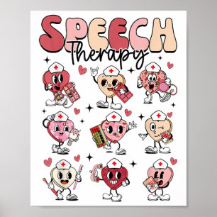 Groovy Speech Therapy Valentines Day Heart Slp Val Poster