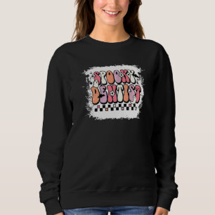 Groovy Spooky Dentist Floral Ghost Halloween Denta Sweatshirt