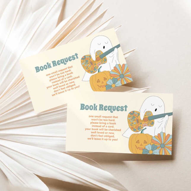 Groovy Spooky Halloween Ghost Boy Book Request Enclosure Card (Creator Uploaded)
