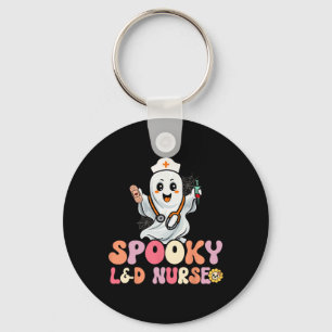 Groovy Spooky Labour and Delivery Nurse Halloween  Key Ring