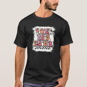 Groovy Spooky Math Teacher Floral Ghost Halloween T-Shirt