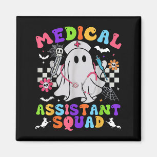 Groovy Spooky Medical Istant Squad Cute Halloween  Magnet