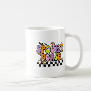 Groovy Spooky Nurse Retro Halloween Nurse Fall Scr Coffee Mug