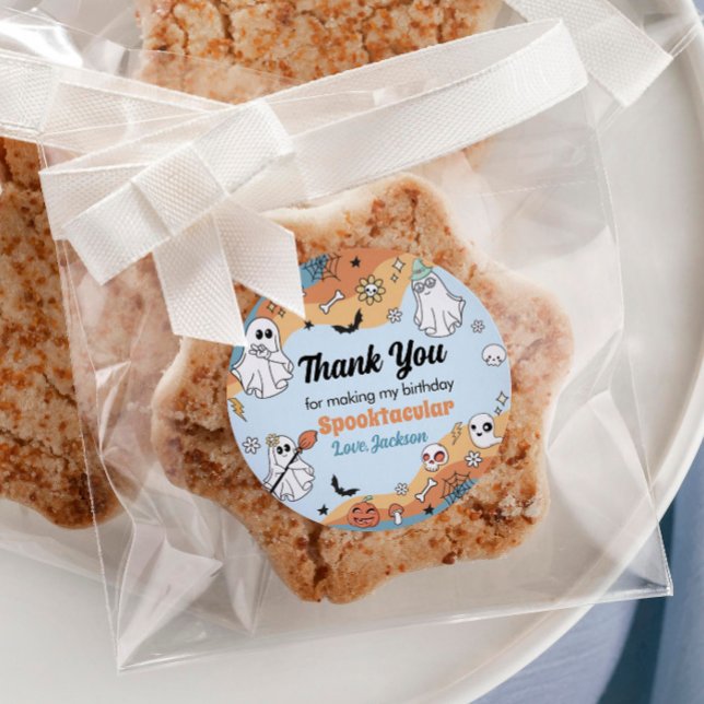 Groovy Spooky One Ghost Party Labels (Creator Uploaded)