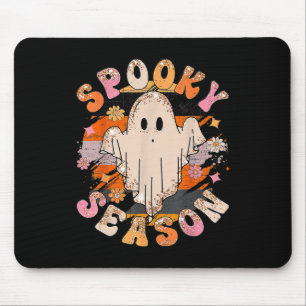 Groovy Spooky Season Ghost Halloween Mouse Pad