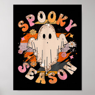 Groovy Spooky Season Ghost Halloween Poster
