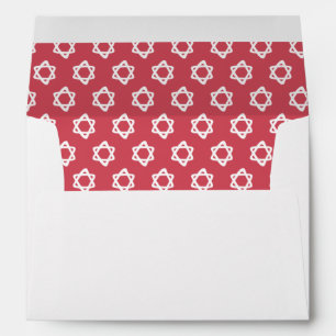 Groovy Star of David Jewish Bar Bat Mitzvah Pink Envelope