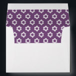 Groovy Star of David Jewish Bar Bat Mitzvah Purple Envelope<br><div class="desc">Perfect envelope to match with an invitation or mazel tov for a bar/bat mitzvah! Hand made art for you with handmade star of david pattern on the inside side! FULLY CUSTOMIZABLE! Click on “Personalise” above to edit the return address text. Click "edit using design tool" to adjust the fonts, colours...</div>
