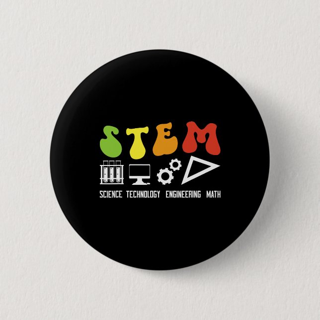 Groovy Stem Teacher Appreciation Stem Teaching  6 Cm Round Badge (Front)