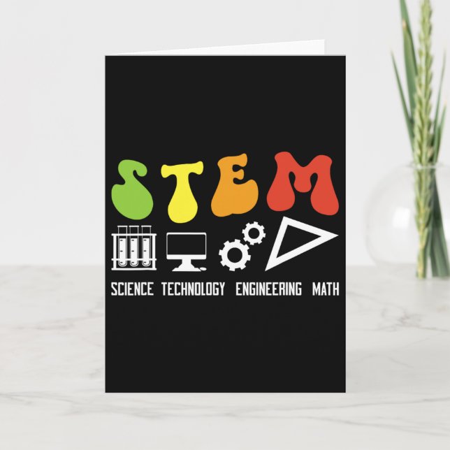Groovy Stem Teacher Appreciation Stem Teaching  Card (Front)