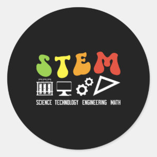 Groovy Stem Teacher Appreciation Stem Teaching Classic Round Sticker