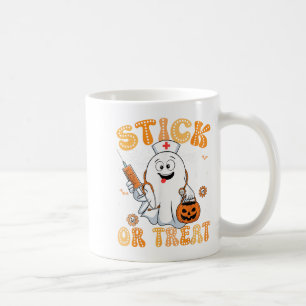 Groovy Stick Or Treat Funny Halloween Costume Nurs Coffee Mug