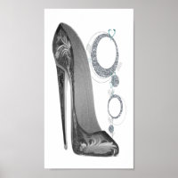 Groovy Stiletto and Sparkle Bling Poster