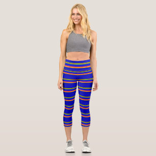groovy stripes capri leggings