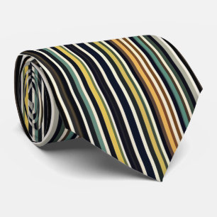 Groovy Stripes: Retro Rhythm Silk Tie
