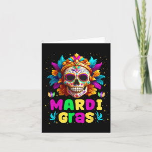 Groovy Sugar Skull Jester Costume Mardi Gras Men W Card