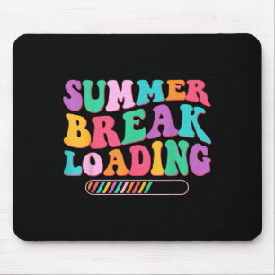 Groovy Summer Break Loading Teacher Student Mouse Pad