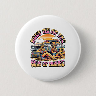 Groovy Summer Gulf Of Mexico Forever Beach Golfo D 6 Cm Round Badge