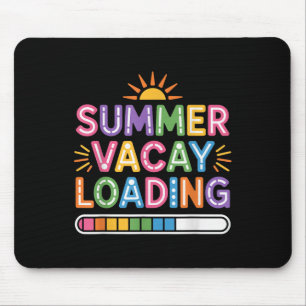 Groovy Summer Vacay Loading Teacher Week Last Day Mouse Pad