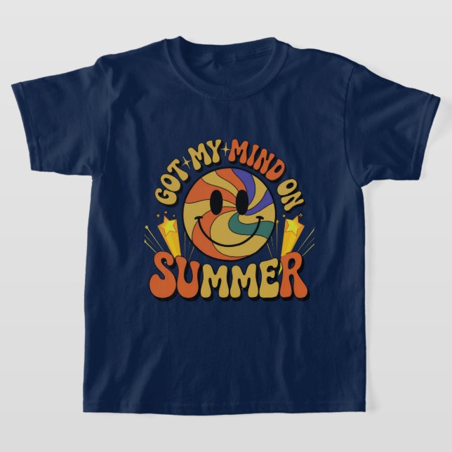 Groovy Summer Vibes Smiley Tee (Laydown)