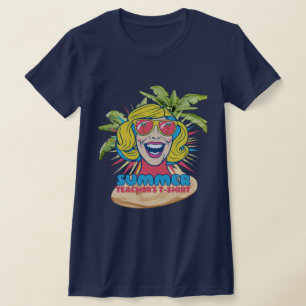 Groovy Summer Vibes Smiley Tee for Teachers