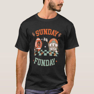 Groovy Sunday Funday Football Mens Womens Kids Boy T-Shirt