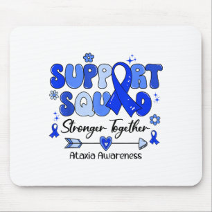 Groovy Support Squad Blue Ribbon Ataxia Awareness Mouse Pad