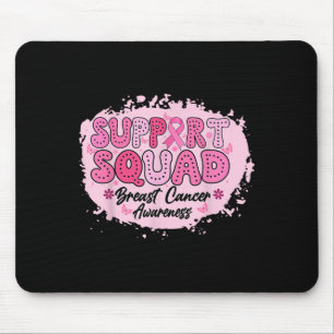 Groovy Support Squad Breast Cancer Awareness Pink Mouse Pad