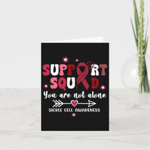Groovy Support Squad Burgundy Ribbon Sickle Cell G Card