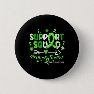 Groovy Support Squad Green Ribbon Kidney Disease A 6 Cm Round Badge