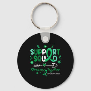 Groovy Support Squad Green Ribbon Liver Cancer Awa Key Ring