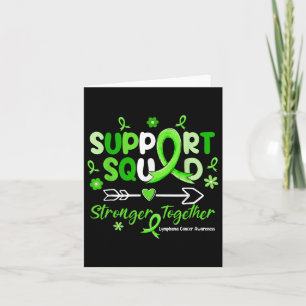 Groovy Support Squad Green Ribbon Lymphoma Cancer Card