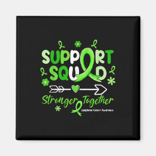 Groovy Support Squad Green Ribbon Lymphoma Cancer Magnet